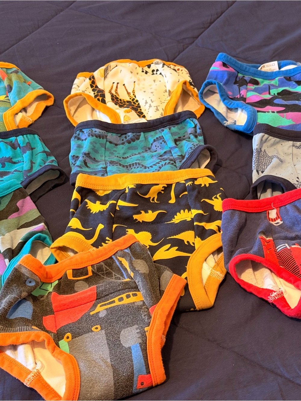 Kids Dinosaur Briefs - Yellow Trim (Unknown Brand)
